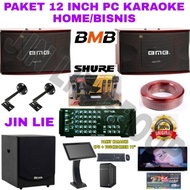 Paket Sound Karaoke Bmb 12 Inch Pc Home bisnis Subwoofer 15