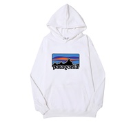 Patagonia Patagonia hoodie abstract snow mountain print pullover long sleeved couple jacket