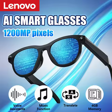 Lenovo 2026 ChatGPT4.0 8KHD Smart AI Glasses Color Changing 1200MP Translate Camera Bluetooth Call V