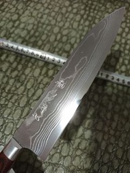 土佐壼屋 龍馬之劍心 大馬士革花紋 銀三鋼 178mm 牛刀 日本土佐工藝師之作品