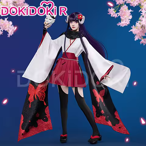 Ririchiyo Shirakiin Cosplay Costume Anime Inu x Boku SS Cosplay DokiDoki-R Women Cute Red Kimono Uni