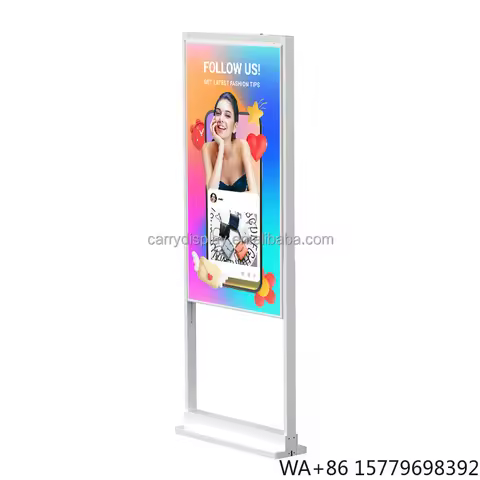 49 Inch Semi-outdoor Ultra Thin High Brightness Dual Display Shop Window LCD Android Digital Signage