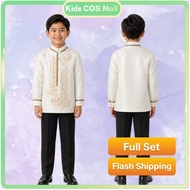 Barong Tagalog Costume for Kids Boys Elegant Filipino Style Buwan ng Wika School Event Outfit