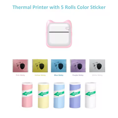 A31 Mini Thermal Printer Thermal Label Stickers for Peripage Colorful Label Sticker Self-adhesive In