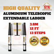 High Quality 3.8M (12ft) 13 Steps Aluminium Telescopic Extendable Ladder