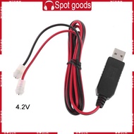 WIN 18650 26650 3 7V Battery Eliminator USB to 4 2V Magnetic Clip Power Cable