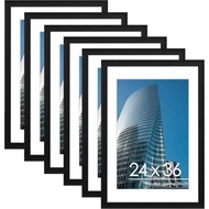 24x36 Frame Set of 6, Display Pictures 20 30 with Mat or Without Mat, Poster Frames 24 x 36 inches