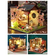 Dollhouse DIY Roombox assembled wooden doll house model - HL006 HL007 HL008 FIGURE - Includes Mica a