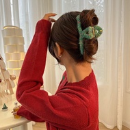 Ready Stock = MINISO MINISO Plush Hair Clip Female Winter New Style Back Head Large Hair Clip Shark Clip Hairpin