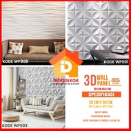 Wall Panel Dinding 3D PVC - Wallpanel Dinding Putih PVC - Wallpaper