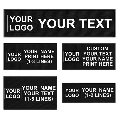 Custom Text Patch Logo With Name Printed Patches Team Group Personalized Badge on Backpacks Hook Bac