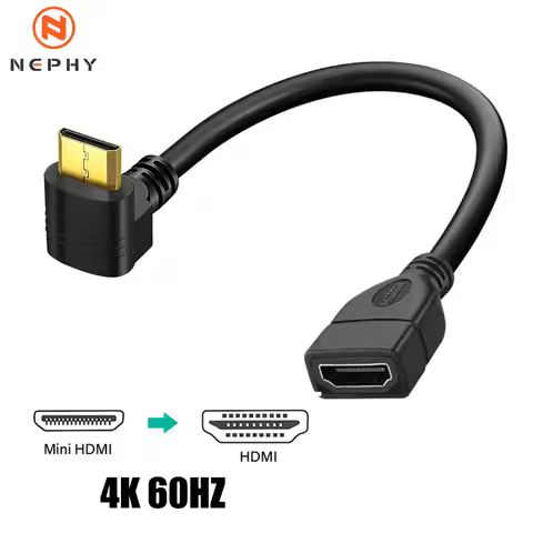 Mini HDMI to HDMI Extension Cable Gender Adapter 90 Degree Right Angle For TV Box/Stick Camera PS4 P