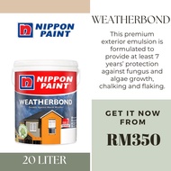 Nippon Weatherbond 20L Exterior Wall Paint Coating - Nippon Paint - White