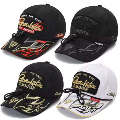 Gamakatsu Waterproof Fishing Hat Adjustable Fly Fishing Caps for Men Cotton Baseball Cap UV Protecti