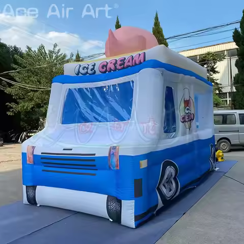 Inflatable Ice Cream Truck Tent Inflatable Ice-cream Stand Booth Inflatable Food Kiosk