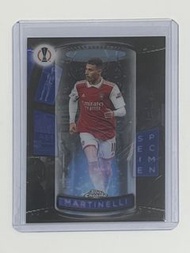 🇺🇸 2023-24 TOPPS CHROME - UEFA EUROPA LEAGUE SOCCER ⚽️ ARSENAL FC NO.S-14 GABRIEL MARTINELLI silver 
