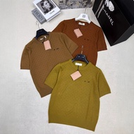 C3YC MI// IU 26 Early Autumn New Style Letter Round Neck Short Sleeve Knit Top