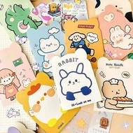 A6 Size Mini Bear Ear Notebook (12x8.5cm) 32 Pages with Cute Cartoon Patterns in Many Colors