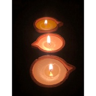 Partyforte Deepavali Wax Diya Agal Lamp 6Pcs 5cm