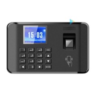 Intelligent Biometric Fingerprint Password Attendance Machine Time Clock Employee Checking-in Recorder 2.4 inch LCD Screen Voice Prompt 11 Languages ID Card Function Time[TToffice]