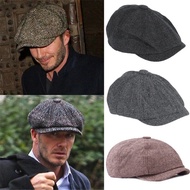 [Cutewomen2020] Men beret vintage Herringbone Gatsby Tweed peaky blinders hat Newsboy Beret Hat spri