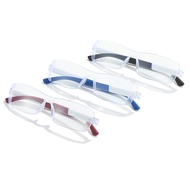 Y8 1pc PC Squared Frame Presbyopia Unisex Men Women Corrective Eyeglasses Reading Glasses