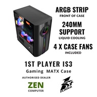 # 1ST PLAYER™️ IS3 (Black / White / Pink) MATX Computer Case #