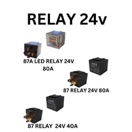 87A LED Relay 5 PIN Relay & 87 RELAY 24V 80A 40A *READY STOCK* Auto Automotive