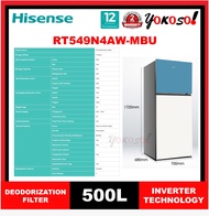 HISENSE RT549N4AW-MBU 2 Door Inverter 500L / Two Door / Inverter (RT549N4AW)