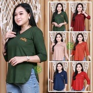7/ 8 SLEEVE T-SHIRT SIZE M SPANDEX T-SHIRT Wanita/T-SHIRT 7 SLEEVEWanita/8 T-SHIRT