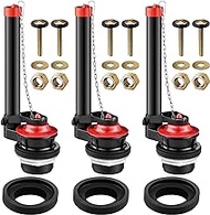 Hicarer 3 Set Universal Toilet Flush Valve Replacement Kit 2 Inch Toilet Flush Valve Repair Kit Toilet Repair Parts Toilet Tank Gasket Wax Ring Seat Bolts Flapper for 2 Inch Toilet Tank Inside