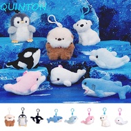 QUINTON Aquarium Plushies Pendant, Penguin Orca Killer Whale Plush Keyring, Cartoon Shark Beluga Wha