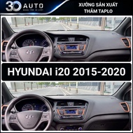 HYUNDAI i20 2015 - 2020 dashboard mats with carbon leather, wood grain leather, high quality sun pro