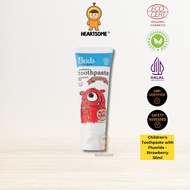BUDS CHILDREN'S TOOTHPASTE STRAWBERRY WITH XYLITOL [50ML][BUDS ORGANIC][HEARTSOME]