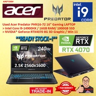#AP188 *Used Gaming Acer Predator PHN16-72 Intel Core i9-14900HX 16GB RAM 1TB SSD Nvidia RTX4070 RTX