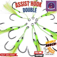 【Assist hook】Double assist hook /mata kail Micro slow fast jig/jig hook/jigging hook/fishing hook