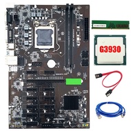 BTC-B250 Mining Motherboard 12 PCI-E16X Graph Card LGA 1151 SATA3.0 with DDR4 8GB 2666Mhz RAM for ETH Miner