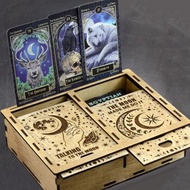 HANDMADE Double Tarot box for 2 decks with card display Witch trinket box