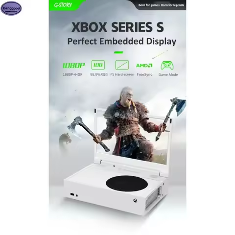 G-STORY 12" 14" 1080P 15.6" 4K Suitable for Xbox Series S, with 3D Stereo 2 HDMI 2 Headphone Ports H