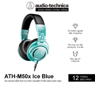 Tai Nghe Chụp Tai Over-ear Audio Technica ATH-M50x Ice Blue [Phiên bản giới hạn] - Hàng Chính Hãng