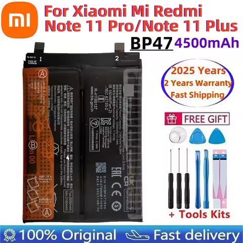 2025 Years 100% Orginal BP47 4500mAh Battery For Xiaomi Mi Redmi Note 11 Pro Note11+ Note 11 Plus Ph