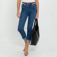 2023 Pants - Women's Elastic Waist Jeans 7/s8 C168 (CAP26)