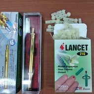 Lancing / Pen Cupping Gold Sammora 228 Blue Bonus Needle 21G Sammora