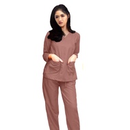 Doctor's Scrub Long Sleeve Ok Shirt Set for Nurses Trust Wear Oka