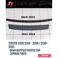 Toyota Vios 2014 - 2018 / 2019 - 2021 Rear Bumper Protector Carbon Fiber ABS protective decorative c