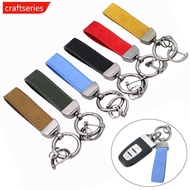 CRAFTSERIES Suede Webbing Strap Keychain Durable Key Strap Muti-Pendant Key Holder Keyfob Auto Keych