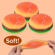 - SQUISHY HAMBURGER  TOY / STRESS RELIEVE SQUEEZING BURGER  TOY / BURGER PICIT MAINAN