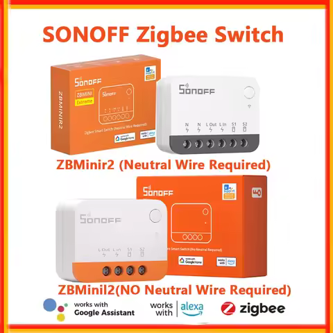SONOFF ZBMinir2 ZBMinil2 Extreme Zigbee Mini Smart Switch (NO) Neutral Wire Required Smart Home Deta