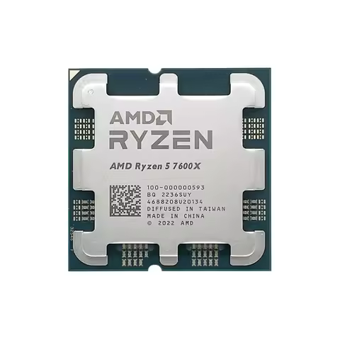 AMD Ryzen 5 7600X 4.7GHz 6-Core 12-Thread 5NM L3=32M DDR5 R5 7600X Processor 105W Socket AM5 New Wit