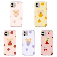 AF-130 Fruits and Bears Silicone TPU Case Compatible for Motorola Moto E6S E4 E5 E6I E6 Play G Power